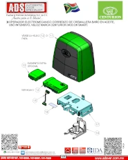 OPERADOR ELECTROMECANICO CORREDIZO DE CREMALLERA BAÑO EN ACEITE, USO INTENSIVO, VELOZ MARCA CENTURION MOD.D6 SMART